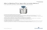 Gas Specific Gravity Meters Data Sheet