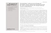 Ketolides: pharmacological profile and rational positioning in the ...