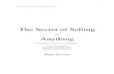 The Secret of Selling ~ Anything