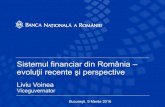 Sistemul financiar din România – evoluţii recente şi perspective