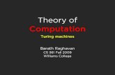 Turing machines Barath Raghavan