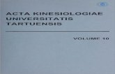 ACTA KINESIOLOGIAE UNIVERSITATIS TARTUENSIS VOLUME 10 ...