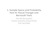Pascal Triangle and Bernoulli Trials