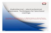 Hydrothermal-electrochemical processes. Techniques for functional ...