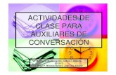 ACTIVIDADES DE CLASE PARA AUXILIARES DE CONVERSACIÓN