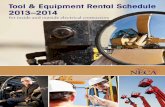 Tool & Equipment Rental Schedule 2013–2014 - Iowa Neca