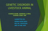 GENETIC DISORDER IN LIVESTOCK ANIMAL