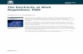 The Electricity at Work Regulations 1989. Guidance on Regulations