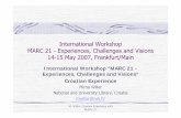 International Workshop MARC 21 - Experiences, Challenges and