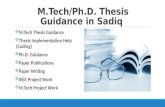 M.Tech/Ph.D. Thesis Guidance in Sadiq