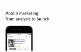 Mobile marketing from analysis to launching a project