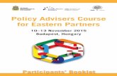 Handbook_Policy Advisers Course for Eastern Partners