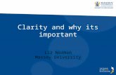 Clarity and why it’s important Liz Norman ANZCVS 2017