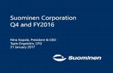 Suominen Corporation results Q4 and FY2016