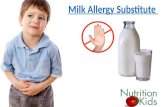 Milk allergy substitute in kids