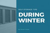Self Storage Tips During Winter