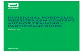 Divisional Website Portfolio AEM Content Author Training Partcipant Guide dec 1 final