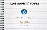 Lab Safety Notes (by Richard Matevosyan)