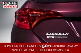 Toyota Celebrates 50th Anniversary with Special Edition Corolla