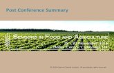 Sensors in Food and Agriculture 2016- Post conference summary