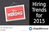 Hiring trends for 2015 - Make in India | Smart Cities | Startups