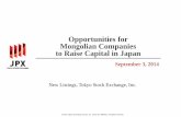 03.09.2014 Opportunities for Mongolian companies to raise capital in Japan, Mr. Hidetoshi Nagata
