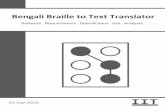 Software Requirements Specification on Bengali Braille to Text Translator