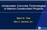 Underwater concrete technologies in marine construction projects