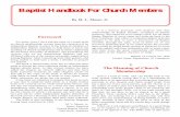 Baptist Handbook F Baptist Handbook For Church Members or ...