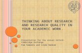 research. ... Research Questions. The