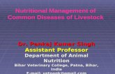 Nutritional management of diseases of livestock