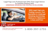 Parents of Teens Facing Underage Drinking and Driving Charges in Oklahoma Are Provided Free Legal Advice by the Professionals at Legal-Yogi.com