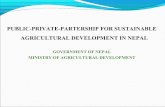 PUBLIC-PRIVATE-PARTERSHIP FOR SUSTAINABLE AGRICULTURAL DEVELOPMENT in Nepal