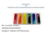 Colorants in Pharmaceutics