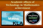 academic effect of technology  in math learning