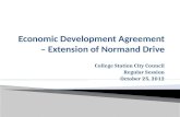 Economic Development Agreement -- Extension of Normand Drive