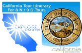 California tour itinerary