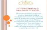 Go green with your wedding invitations