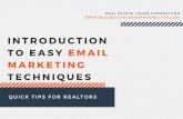 Introduction to easy email marketing techniques quick tips for realtors