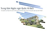 Brochure trường Anh ngữ E&G