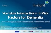 RCIS 2016 conference paper: Variable Interactions in Risk Factors for Dementia