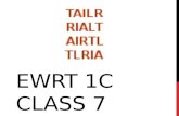 Ewrt 1 c class 7