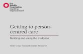 Person-centred care -10 years of research and practice