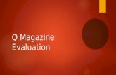 Competitor Magazine Evaluation - Q Magazine