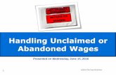 Abandoned wages