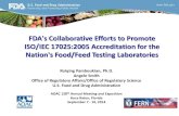 FDA's Collaborative Efforts to Promote ISO/IEC 17025:2005 ...