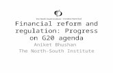 Financial reform and regulation: G20