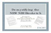 Demystifying the NEW NIH Biosketch