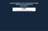 Concorso 65 Coadiutori Banca d'Italia - Bando