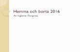 Hemma och borta 2016 av Ingemar Pongratz